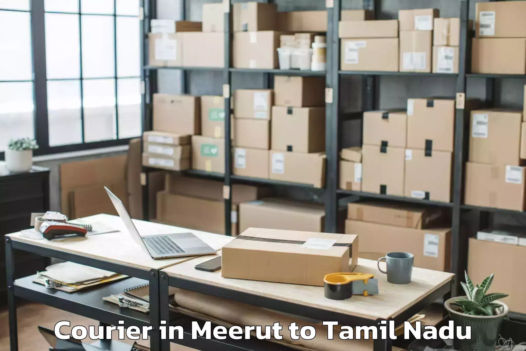 Get Meerut to Kamarajar Port Courier